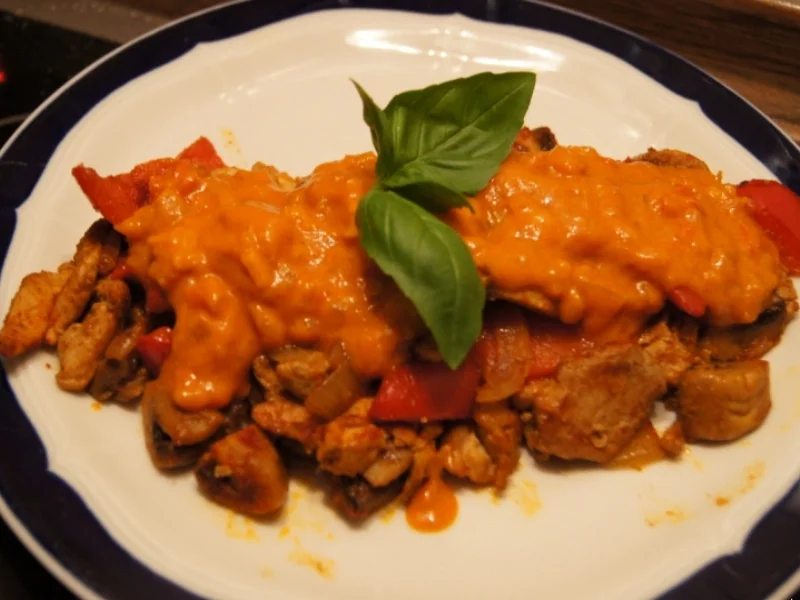 Rezept: Schaschlikpfanne mit Currysauce Schaschlikpfanne mit Currysauce - Rezept