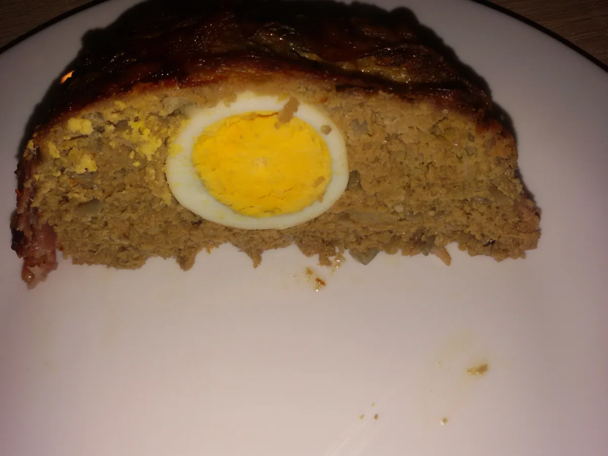 Rezept: Hackbraten mit Bacon & Ei Bild Nr. 4 Hackbraten mit Bacon & Ei - Rezept - Bild Nr. 4