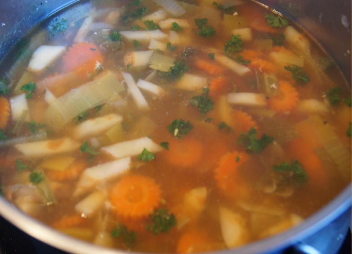 25 Minuten-Suppe mit Hähnchenbrustfilet und Gemüse - Rezept - Bild Nr. 3
