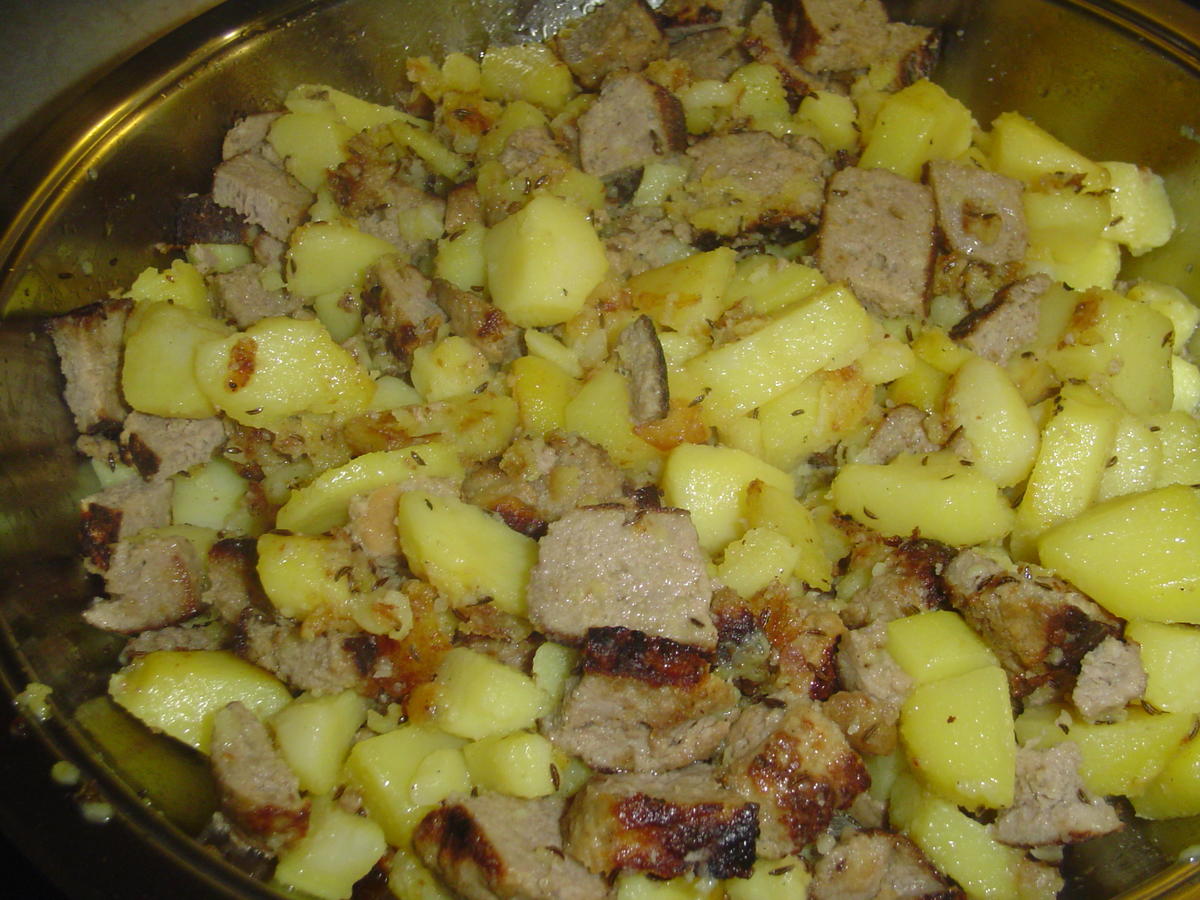 Kartoffelpfanne mit den resten von Fleischpflanzerl - Rezept - Bild Nr. 7