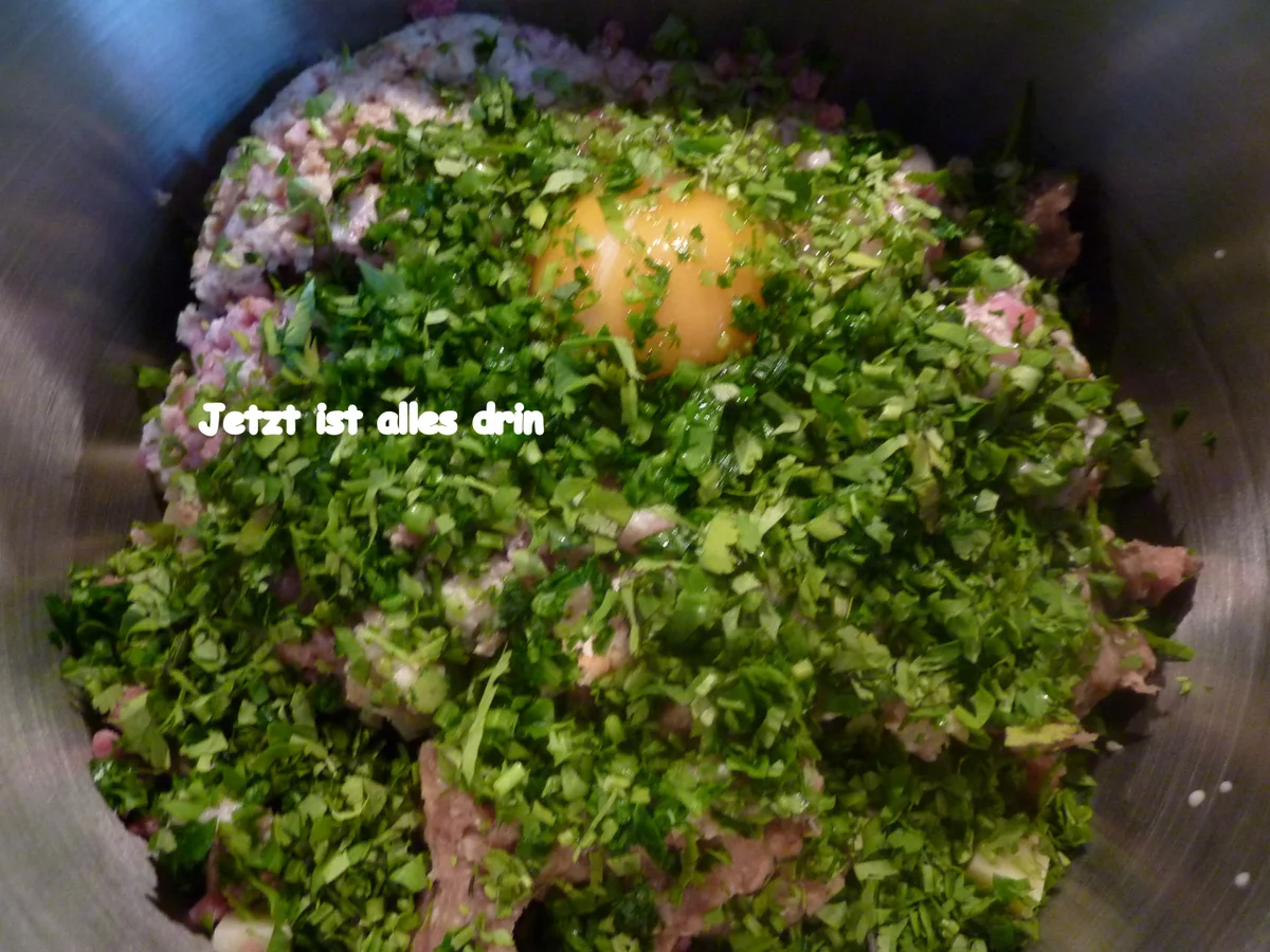 Rezept: Lamm-Käse Hackbraten mit Niedergartemperatur braten. Bild Nr. 6 Lamm-Käse Hackbraten mit Niedergartemperatur braten. - Rezept - Bild Nr. 6