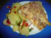Viktoriaseebarsch Finkenwerder Art mit Kartoffelsalat. - Rezept