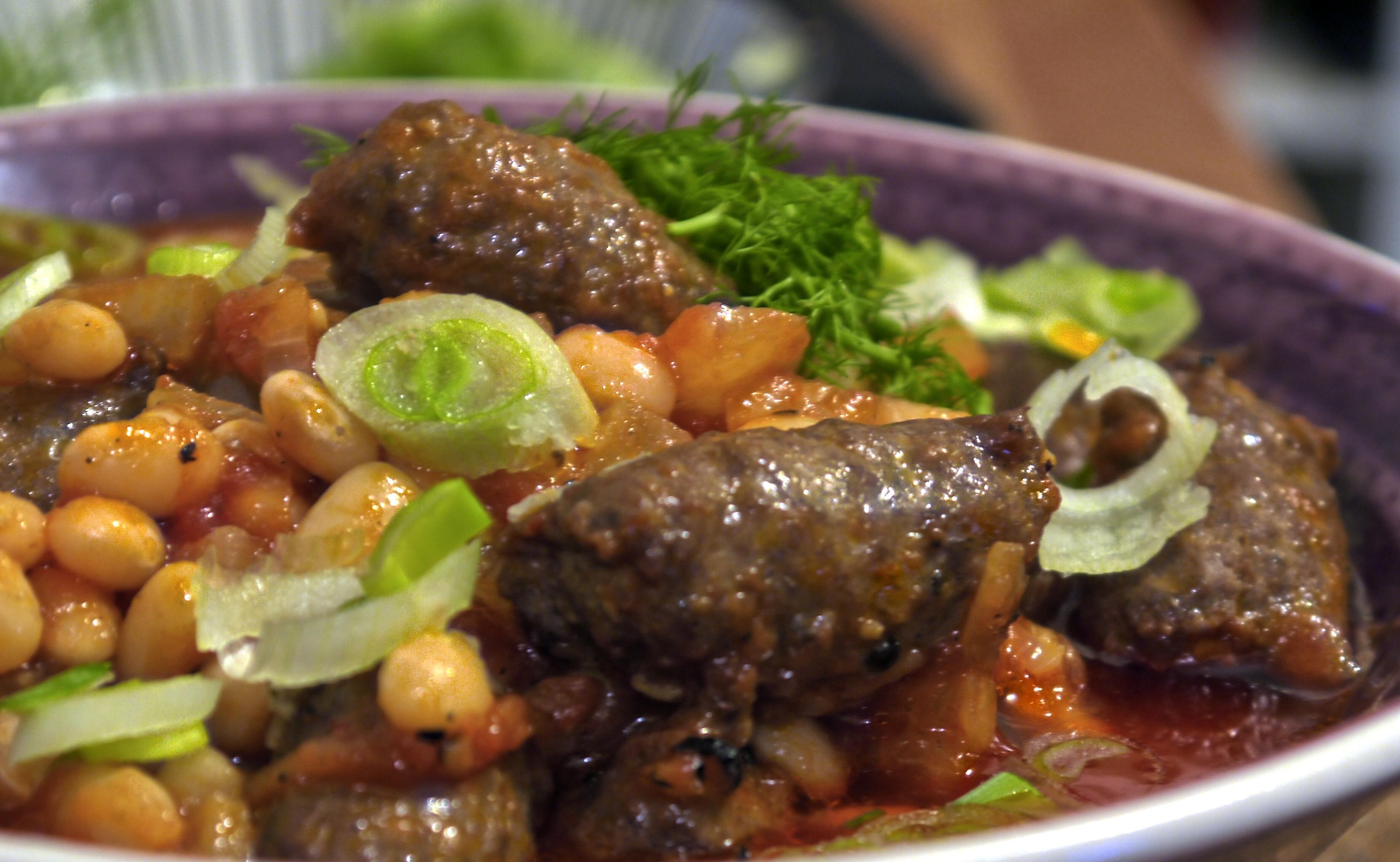 Bilder für Weiße-Bohnen-Tomaten-Topf mit Fenchel und Merguez - Rezept