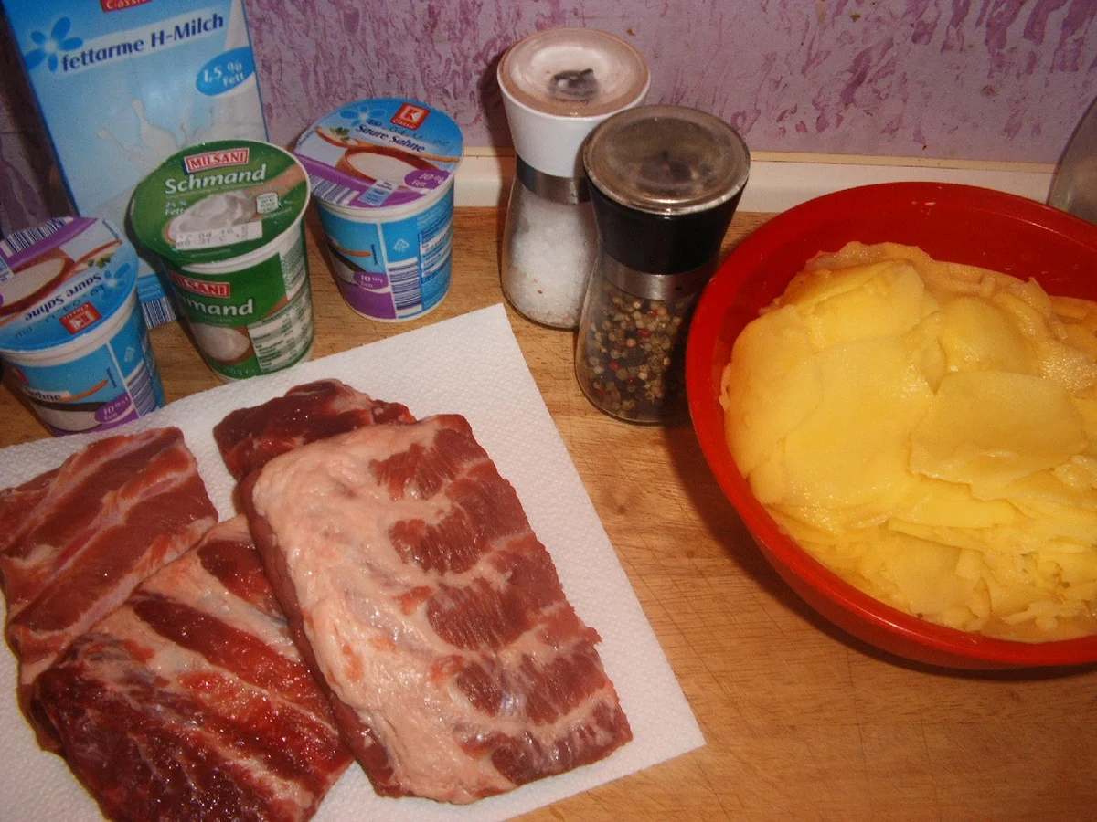 Rezept: Kartoffeln mit Schälrippchen Bild Nr. 2 Kartoffeln mit Schälrippchen - Rezept - Bild Nr. 2