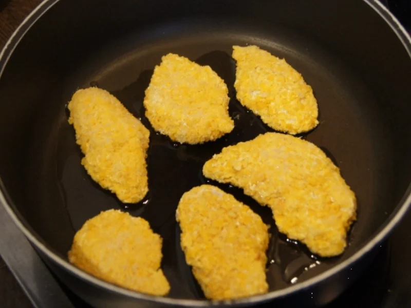 Hähnchenschnitzelchen mit Süßkartoffel-Möhren-Stampf und Rotkraut-Blaukraut - Rezept - Bild Nr. 8