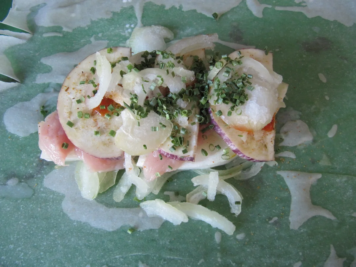 Gemüsemix als kleiner Fisch (Filoteig) - Rezept - Bild Nr. 3