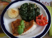 Putenschnitzel mit Ingwer-Spinat - Rezept