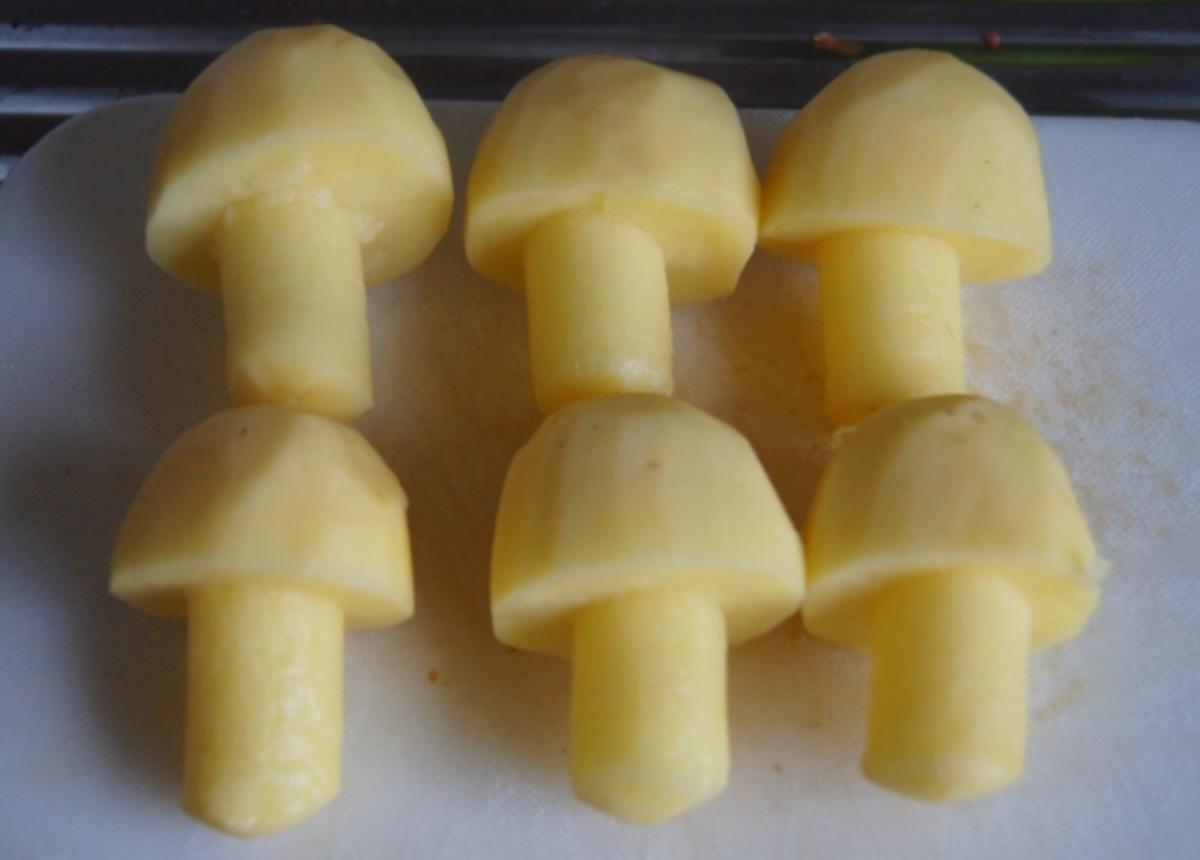 Kotelett mit Kartoffelpilzen und Buttergemüse - Rezept - Bild Nr. 11