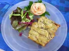 Kartoffelcake mit Käse und Speck. - Rezept