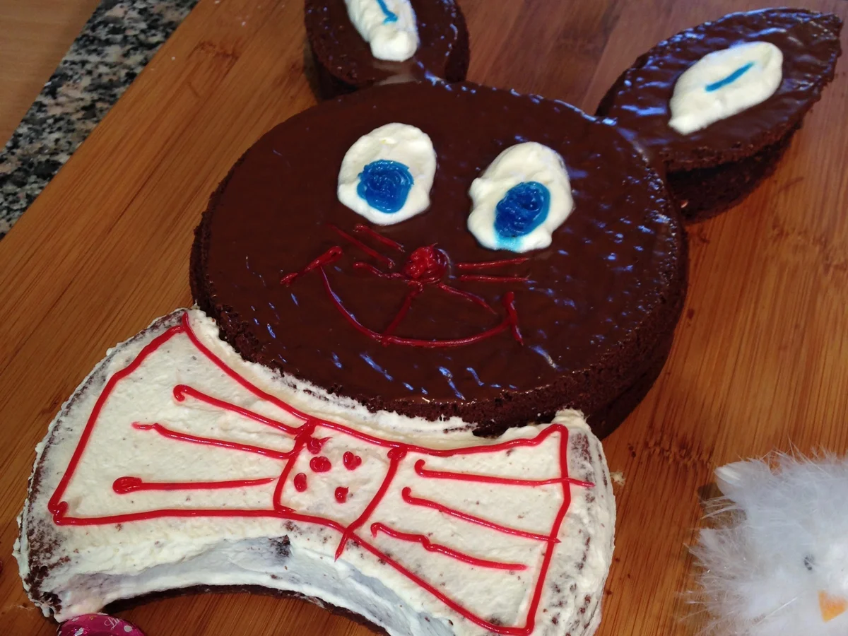 Rezept: Hasenkuchen mit Schokolade oder Kokos für Ostern Bild Nr. 2 Hasenkuchen mit Schokolade oder Kokos für Ostern - Rezept - Bild Nr. 2