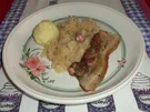 Sauerkraut mit gebratenem Bauchfleisch - Rezept