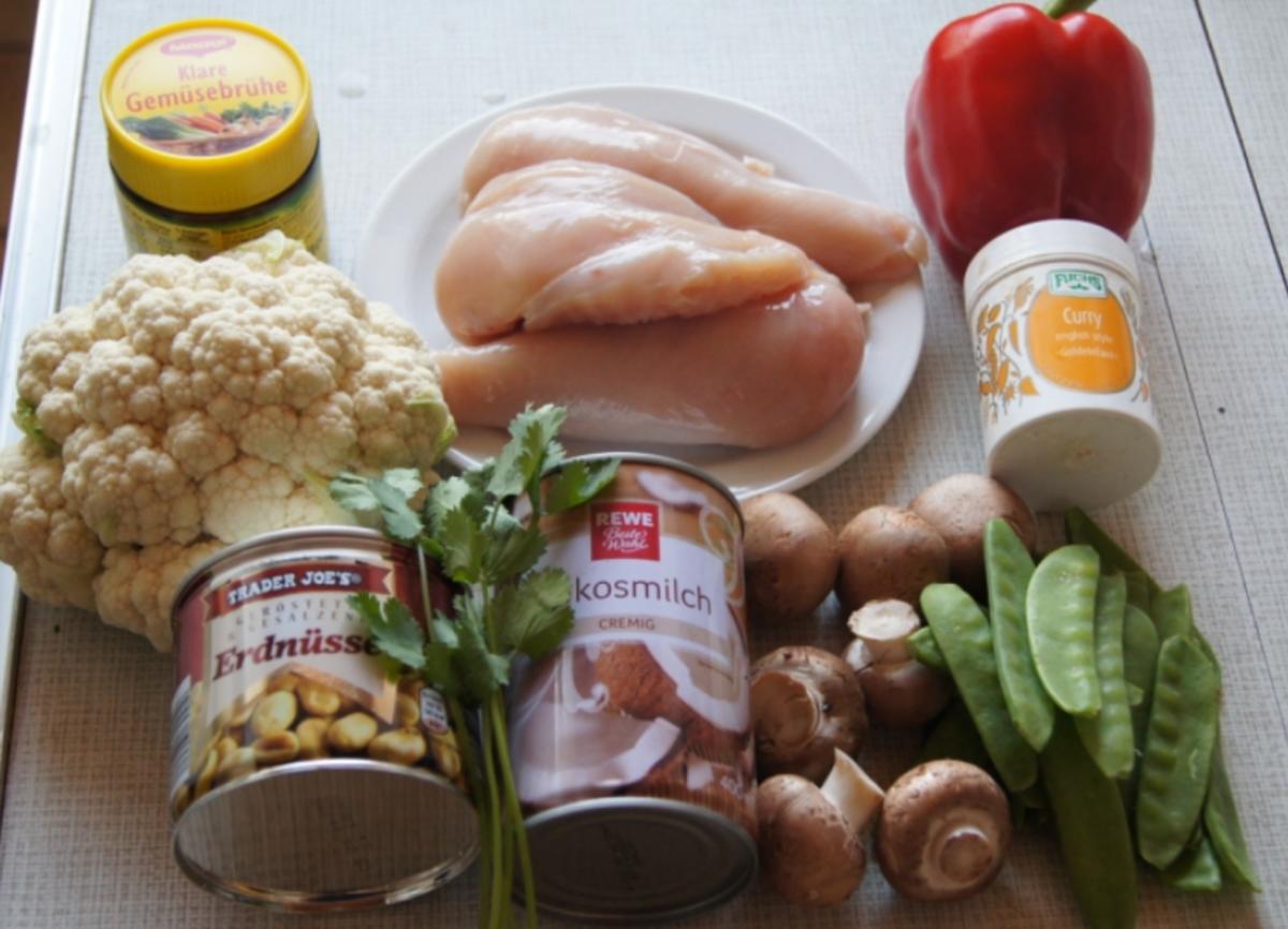 Hahnchenbrustfilet Curry Mit Kokosmilch Und Blumenkohl Reis Rezept Kochbar De