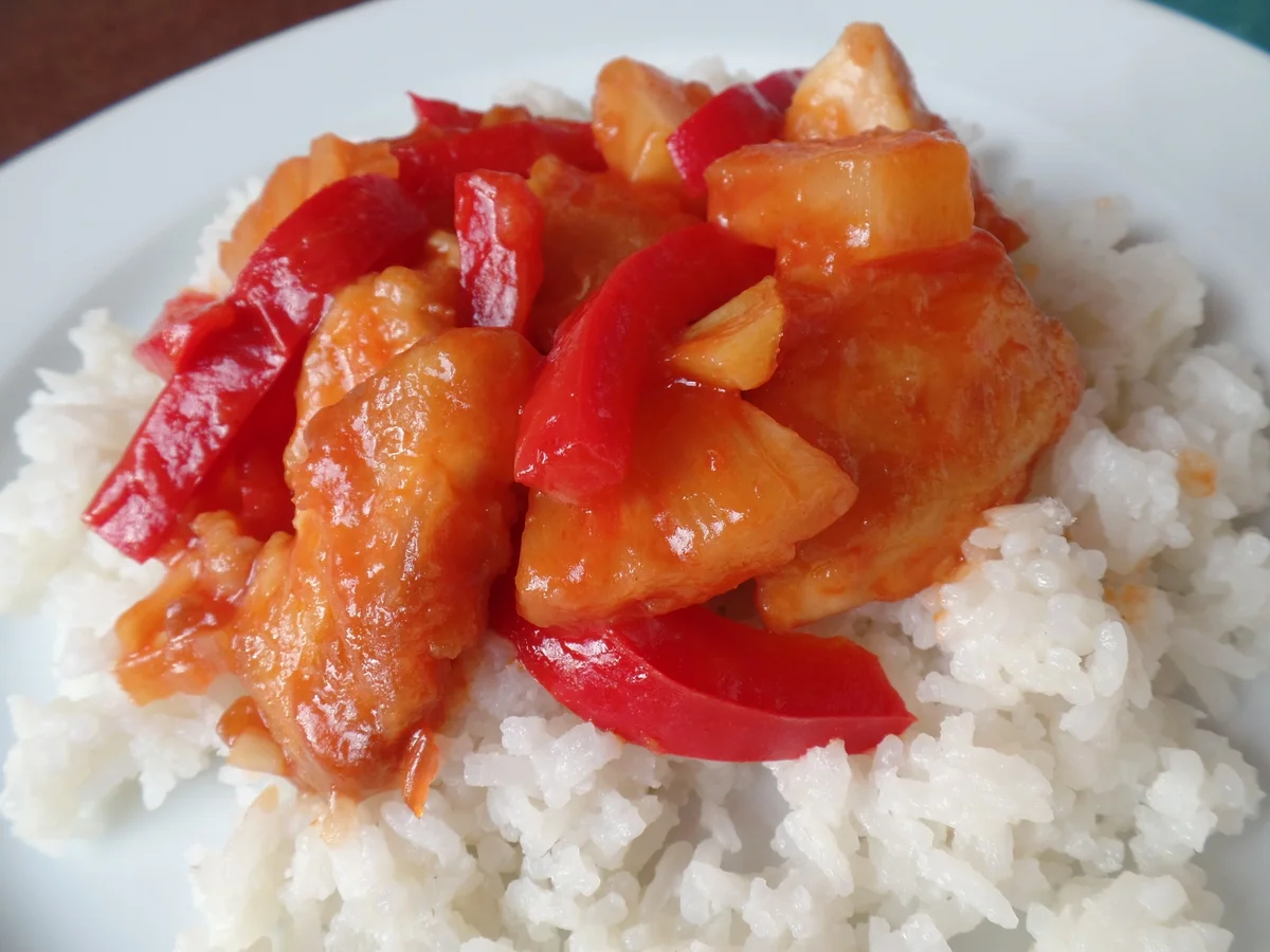 Ananas-Hähnchen süß-sauer - Rezept