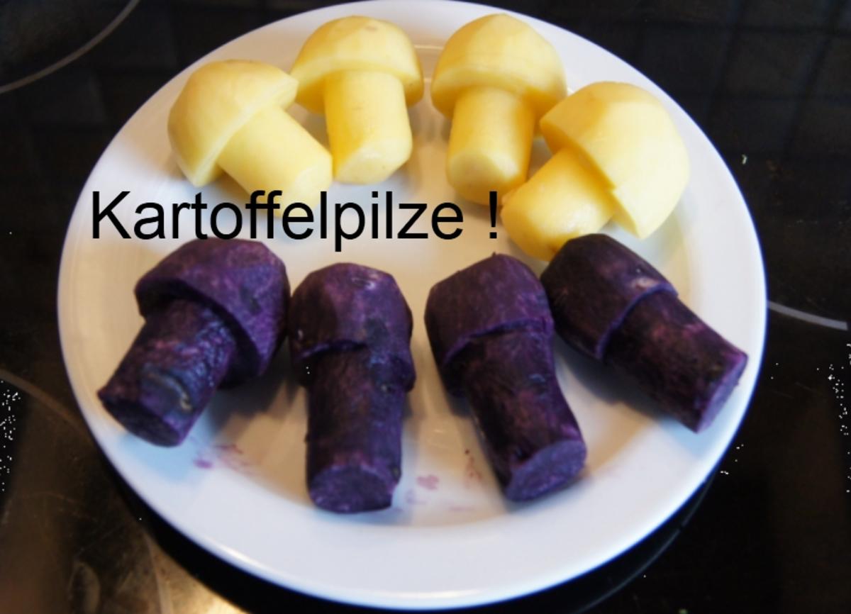 Kabeljaufilet mit Spargel und Kartoffelpilzen - Rezept - Bild Nr. 5