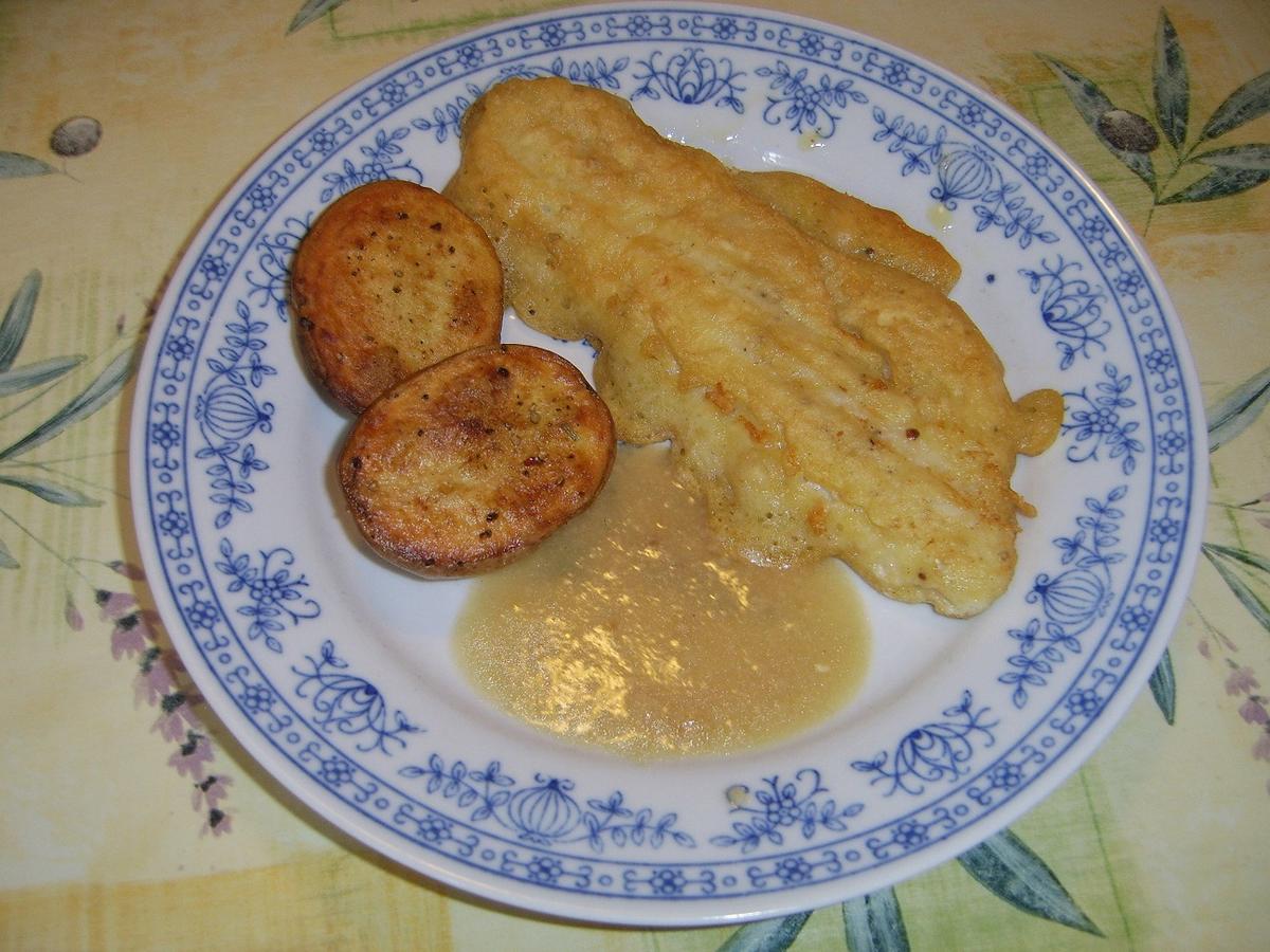 Zander in Bierteig an Rosmarinkartoffeln - Rezept - kochbar.de