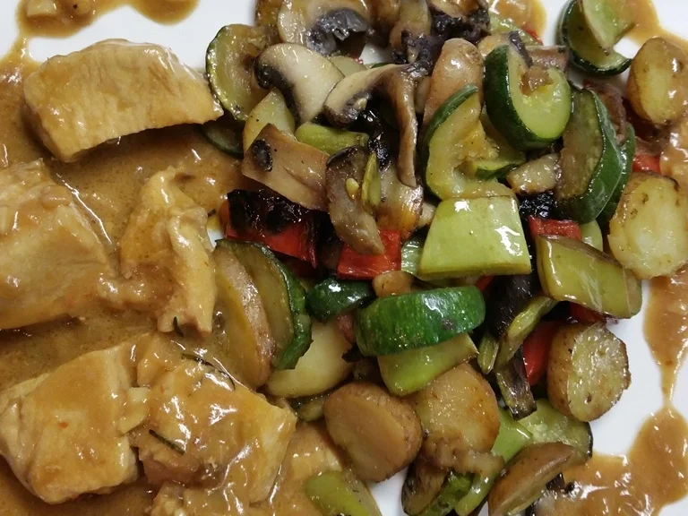 Gemüsepfanne mit Hähnchen (Flattermann) à la Biggi - Rezept - Bild Nr. 10