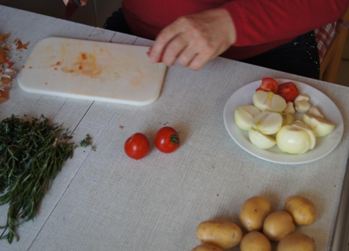 Lammkeule mit grünen Bohnen und Rosmarin Kartoffeln - Rezept - Bild Nr. 4