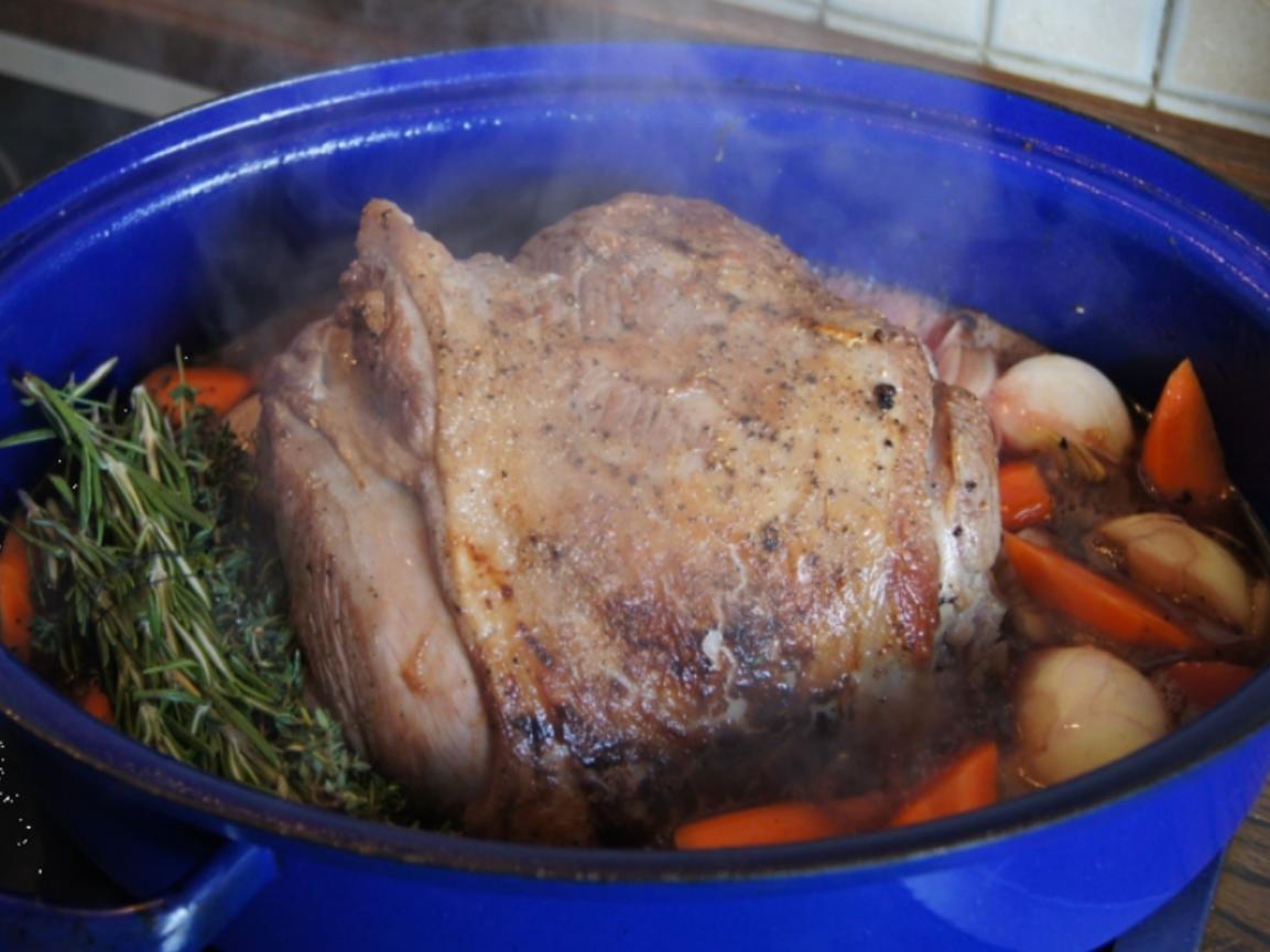 Lammkeule mit grünen Bohnen und Rosmarin Kartoffeln - einfach - von MausVoh