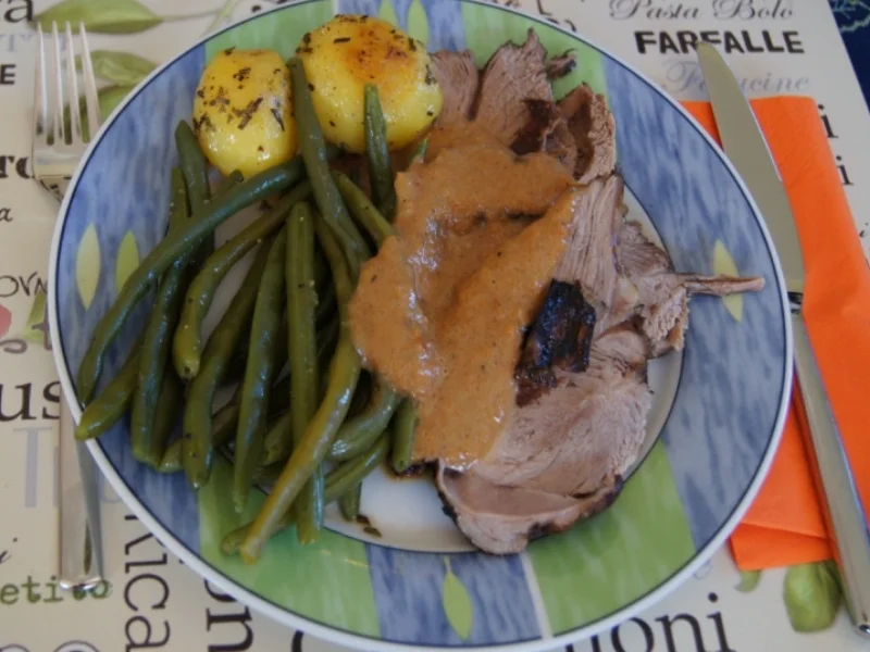 Lammkeule mit grünen Bohnen und Rosmarin Kartoffeln - Rezept - Bild Nr. 18