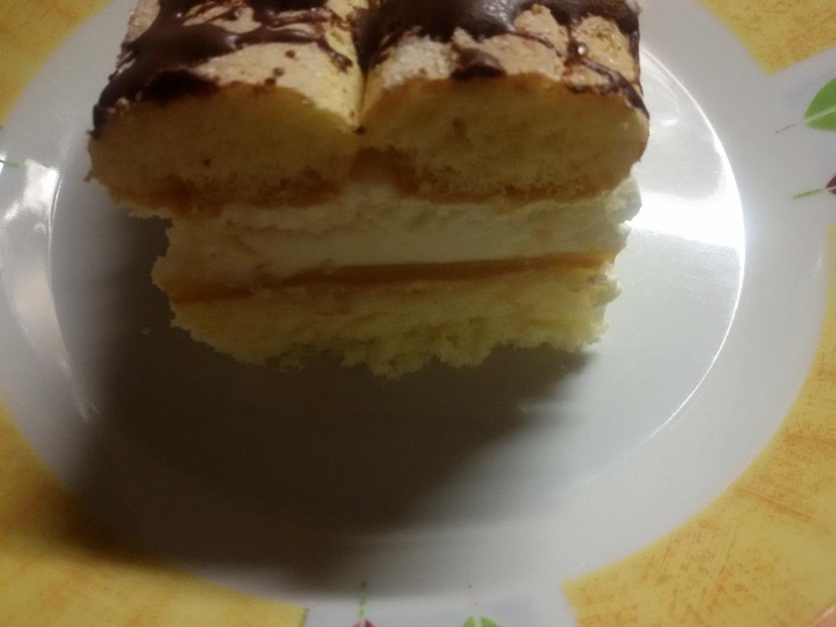 Blechkuchen mit Sahne und Orangenpudding - Rezept - kochbar.de
