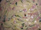 Zucchini - Schinken Soße  - Rezept