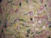 Zucchini - Schinken Soße  - Rezept