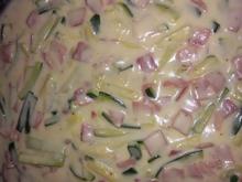 Zucchini - Schinken Soße  - Rezept