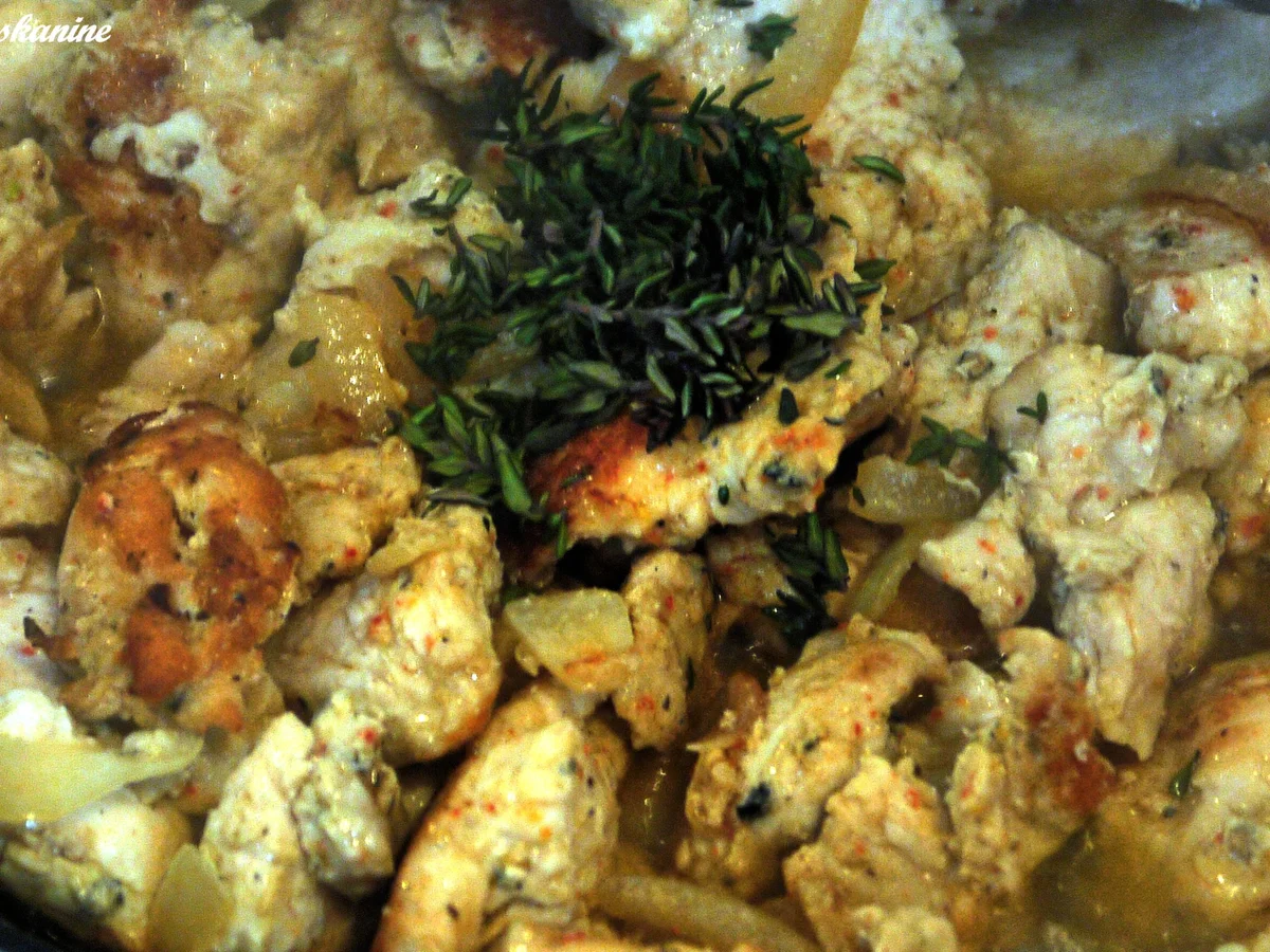 Hähnchengeschnetzeltes mit Thymian - Rezept - Bild Nr. 8