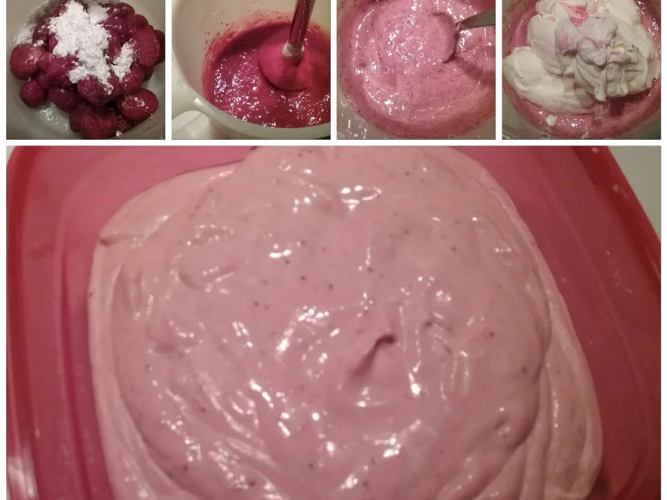 Erdbeereis (ohne Eismaschine) - Rezept - Bild Nr. 2