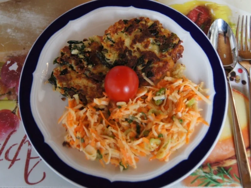Quark-Spinat-Puffer mit Rohkostsalat - Rezept - Bild Nr. 19
