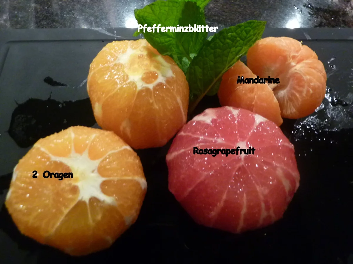 Granatapfelmousse auf Zitrusfrüchte - Rezept - Bild Nr. 12