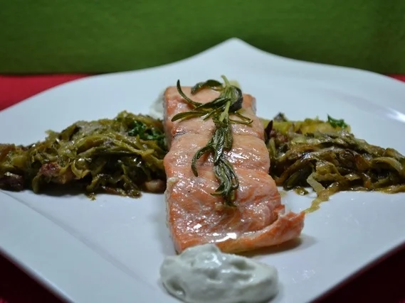 Rezept: Lachsfilet mit lauwarmen Endivensalat à la Biggi Bild Nr. 22 Lachsfilet mit lauwarmen Endivensalat à la Biggi - Rezept - Bild Nr. 22