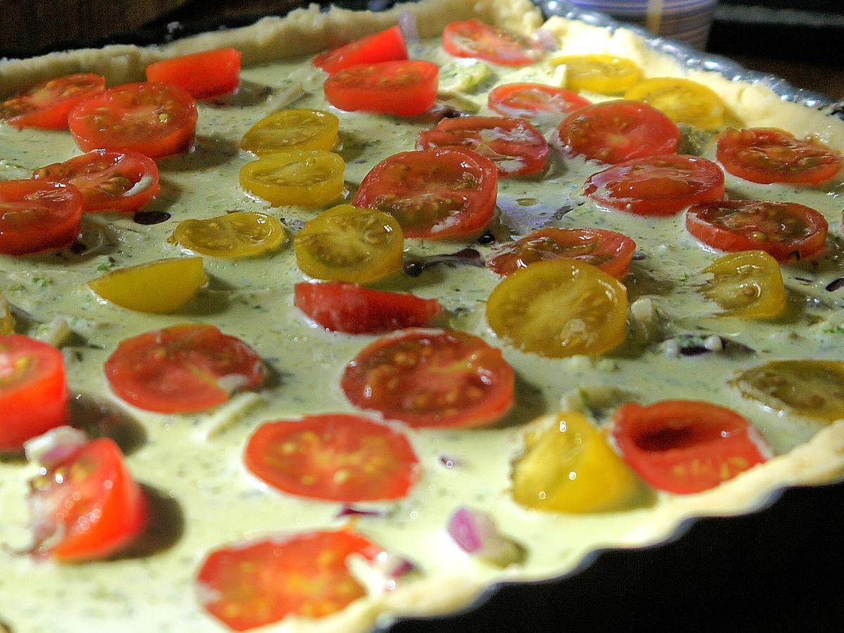 Bärlauch-Tomaten-Quiche - Rezept mit Bild - kochbar.de
