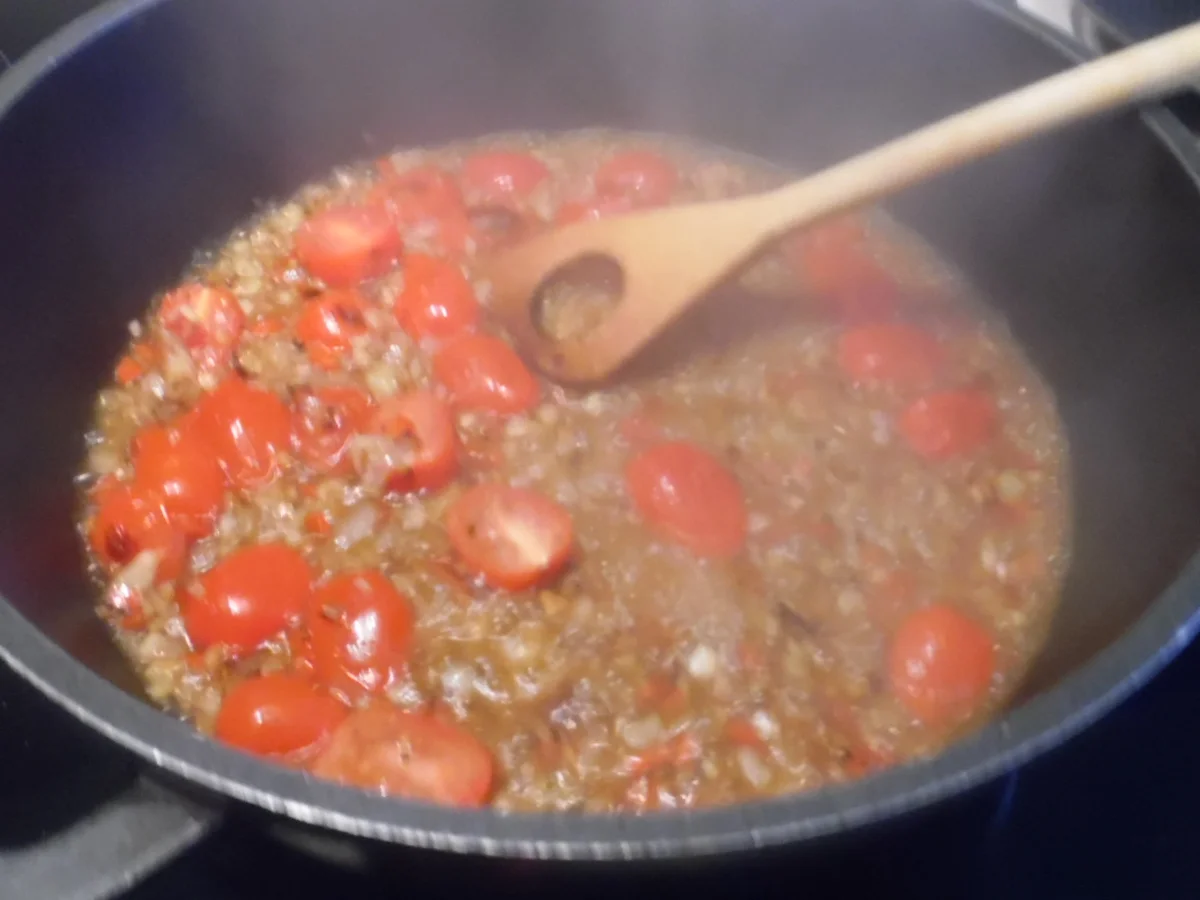 Gorgonzola-Spinat mit Garnelen und Farfalle - Rezept - Bild Nr. 6