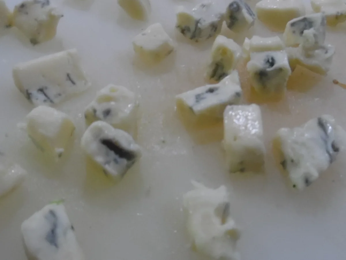 Gorgonzola-Spinat mit Garnelen und Farfalle - Rezept - Bild Nr. 8