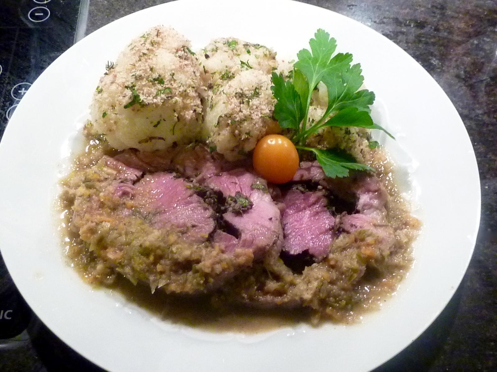 Bilder für Lammgigot mit Tapenade & Kräuter - Rezept