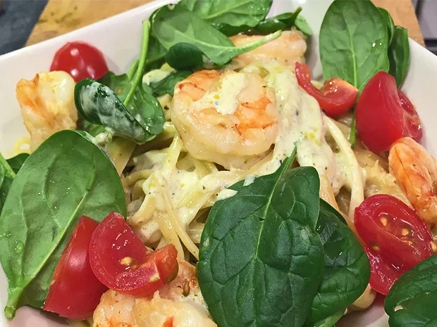 Scampi e Spinachi - Rezept