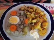 Rinderbratensülze mit Bratkartoffeln - Rezept