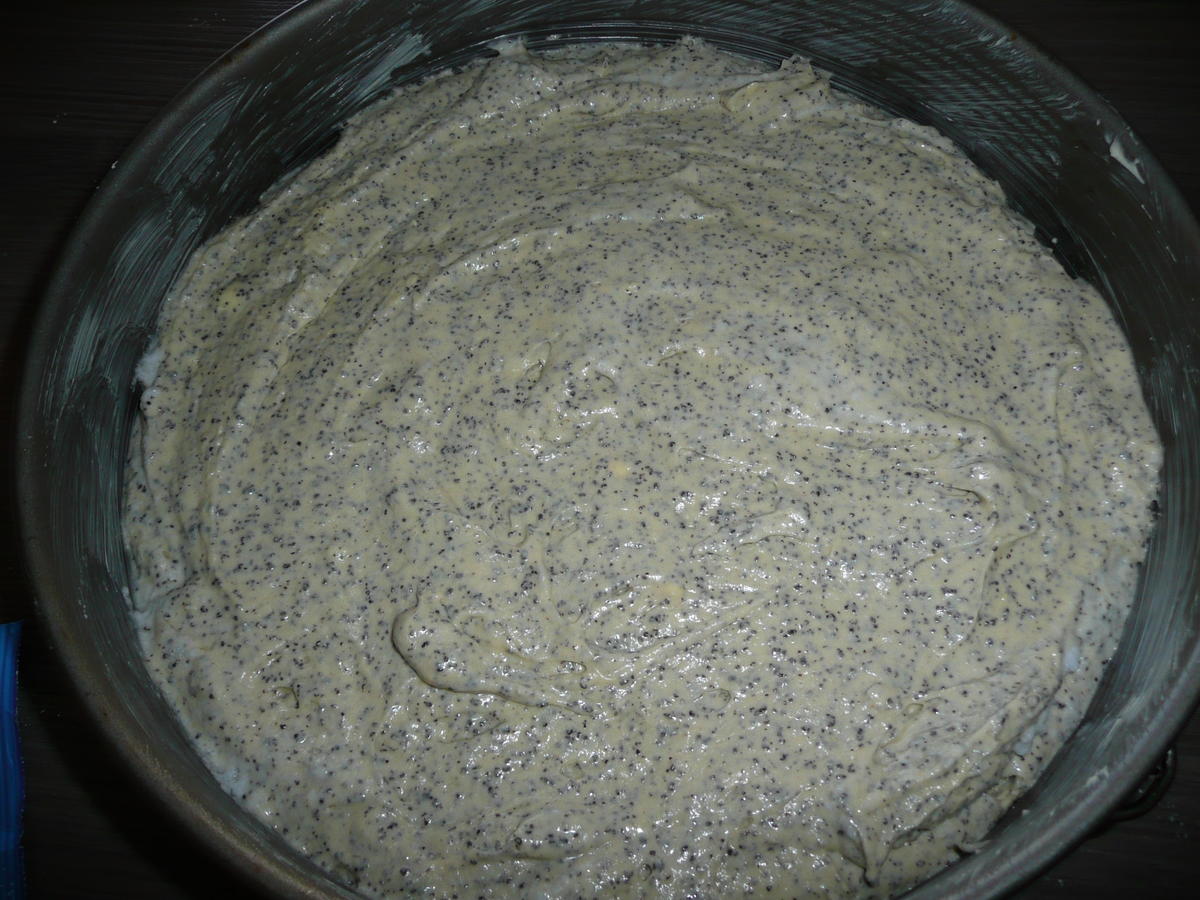 Mohn - Quark -   Pfirsich - Kuchen - Rezept - Bild Nr. 4