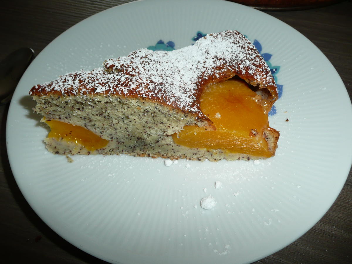 Mohn - Quark -   Pfirsich - Kuchen - Rezept - Bild Nr. 6