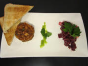 Asiatisches Lachstatar mit Limette und Rote Bete Salat - Rezept