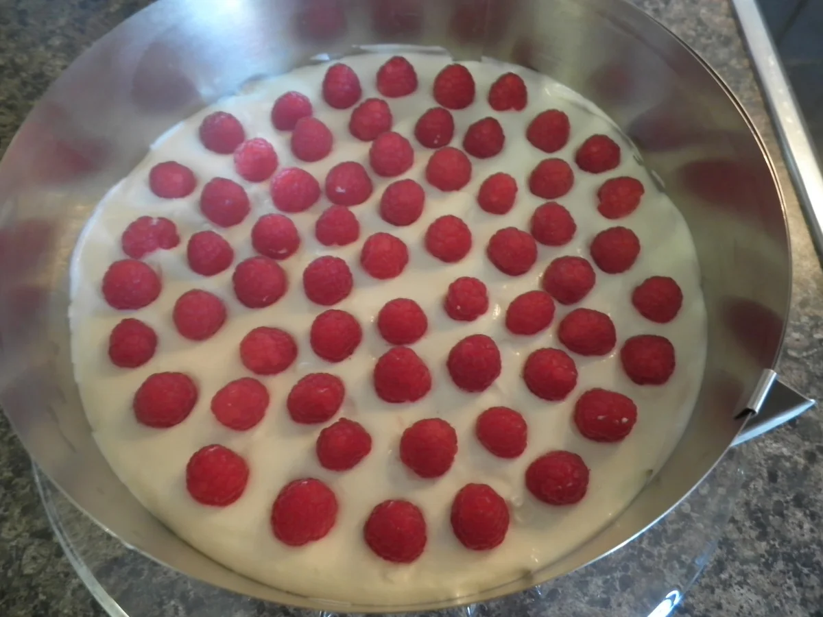 Quark - Sahne - Torte mit Himbeeren und Heidelbeeren - Rezept - Bild Nr. 19
