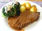 Fleisch:  RINDERBRATEN aus dem Römertopf - Rezept