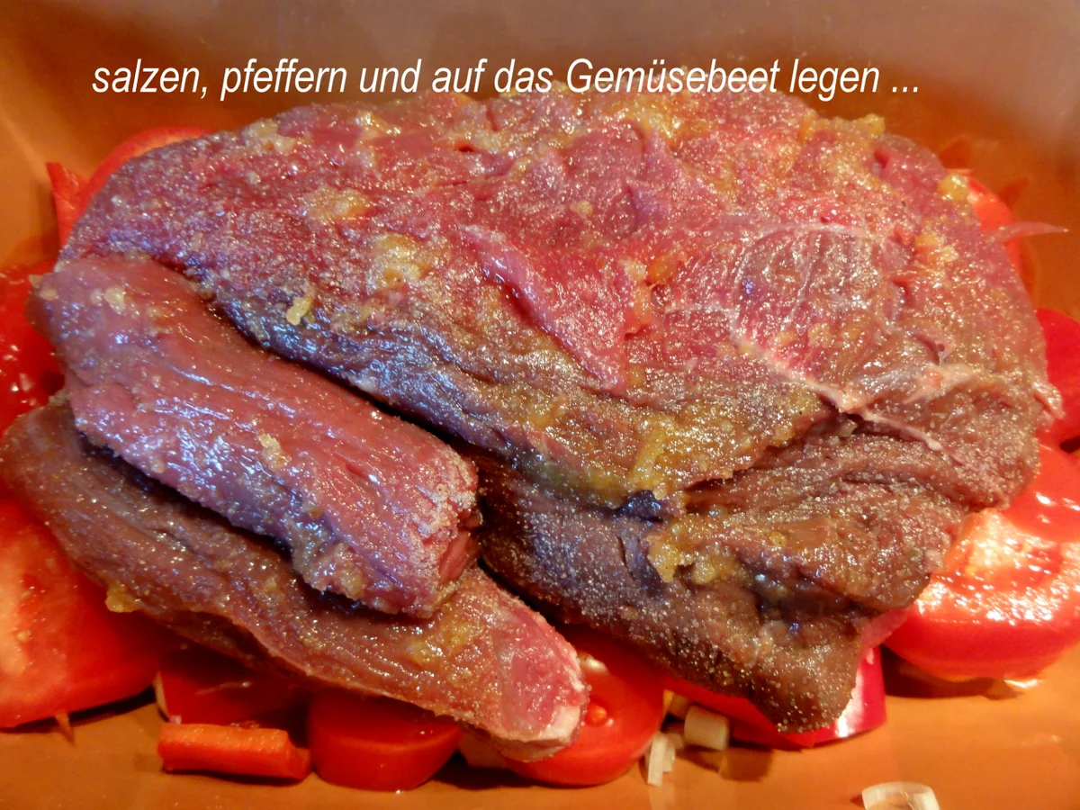 Rezept: Fleisch: RINDERBRATEN aus dem Römertopf Bild Nr. 4 Fleisch: RINDERBRATEN aus dem Römertopf - Rezept - Bild Nr. 4