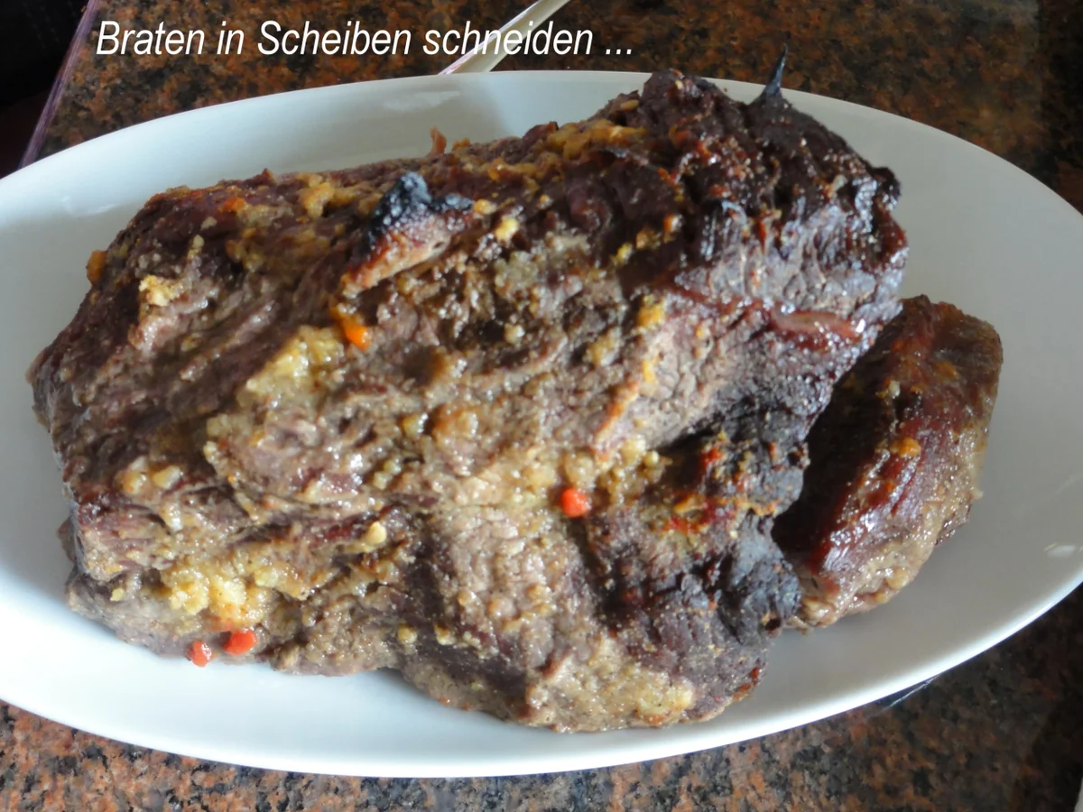 Rezept: Fleisch: RINDERBRATEN aus dem Römertopf Bild Nr. 6 Fleisch: RINDERBRATEN aus dem Römertopf - Rezept - Bild Nr. 6