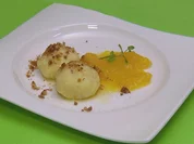 Grießknödel mit Orangenragout - Rezept