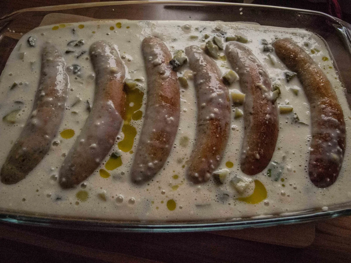 versunkene Bratwürstchen - Rezept - Bild Nr. 5