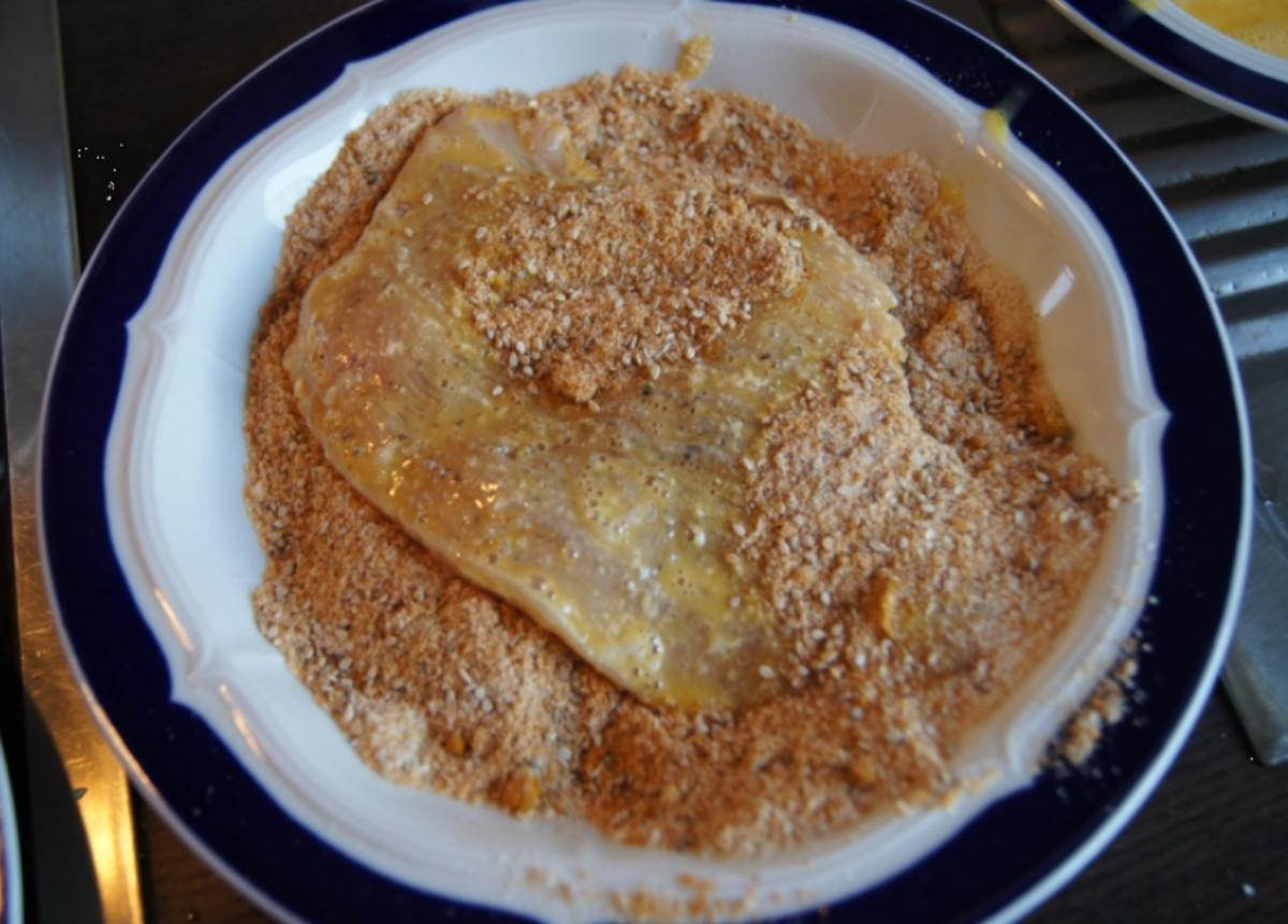 Curry-Sesam-Putenschnitzel mit Honigmöhren - Rezept - Bild Nr. 3