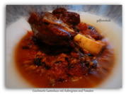 Geschmorte Lammhaxe mit Auberginen und Tomaten - Rezept