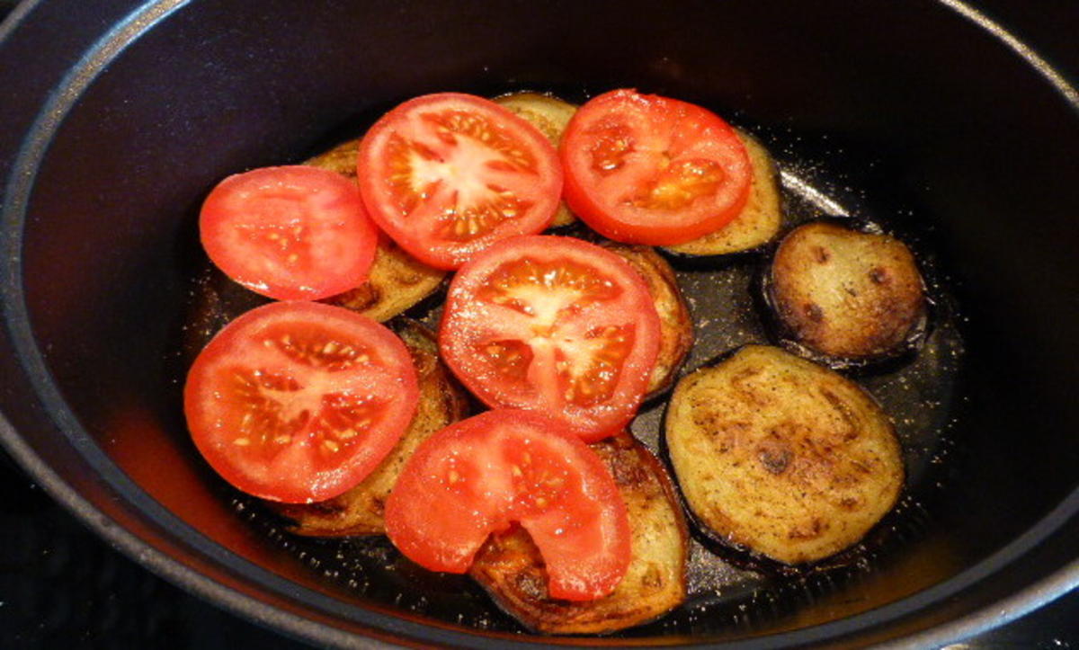 Geschmorte Lammhaxe mit Auberginen und Tomaten - Rezept - Bild Nr. 3